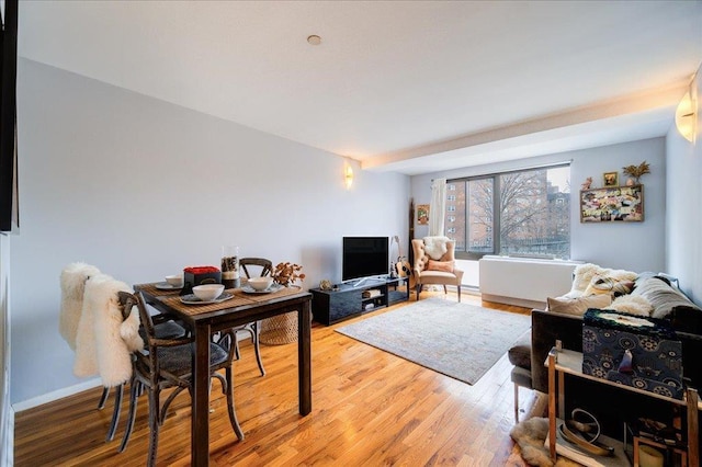 living room featuring wood-type flooring