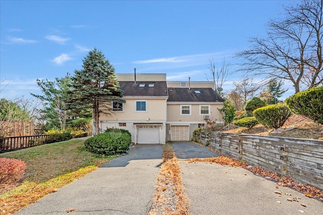 exterior space featuring a garage