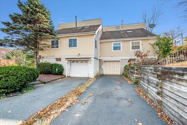 exterior space featuring a garage