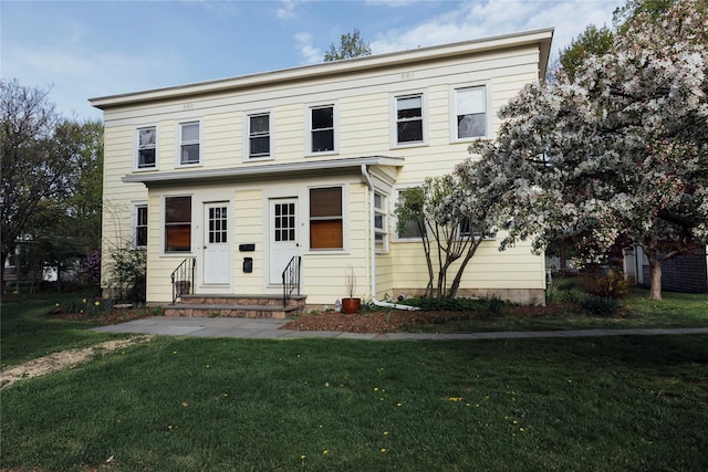 19-21 Moore Ave, Chatham, NY 12037 - view of front of property with entry steps and a front yard