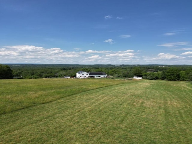 aerial view featuring a rural view