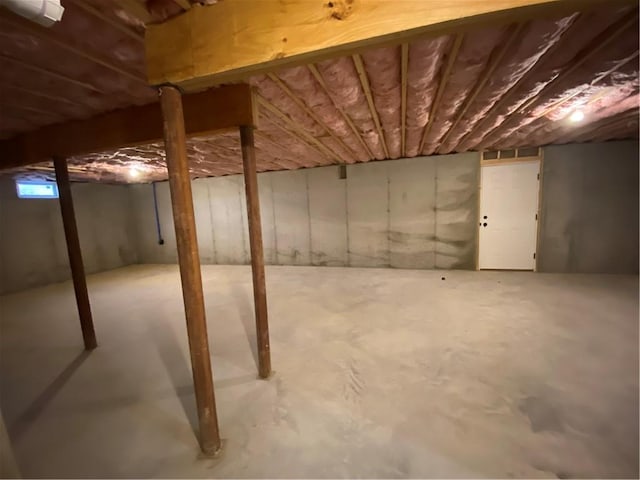 view of basement