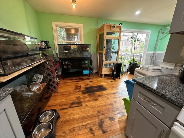 miscellaneous room with light hardwood / wood-style floors