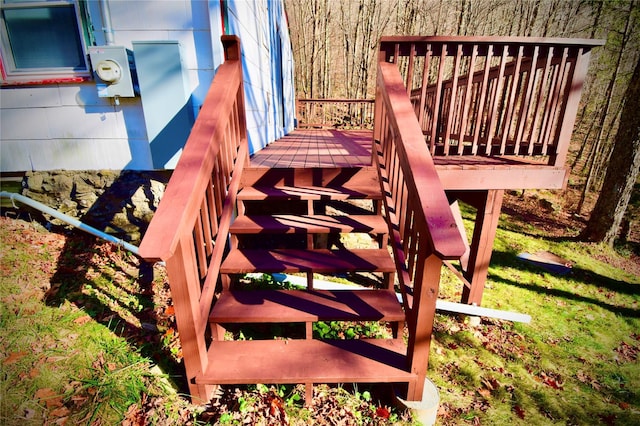 339 Mountain Lake Rd, Andes, NY 13731 - wooden terrace with stairway