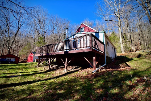 339 Mountain Lake Rd, Andes, NY 13731 - back of house with a yard and a deck