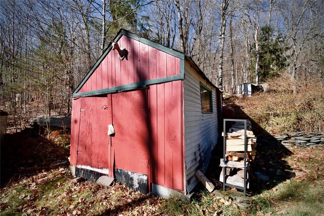 339 Mountain Lake Rd, Andes, NY 13731 - view of outbuilding featuring a wooded view
