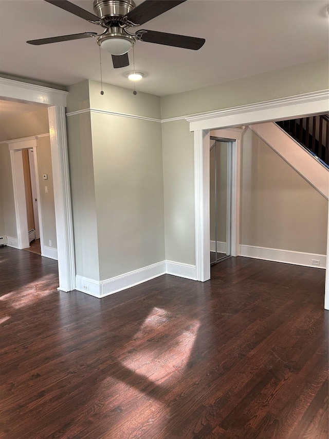 interior space featuring dark hardwood / wood-style flooring