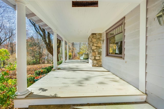 view of patio / terrace with a porch