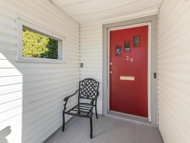 view of doorway to property