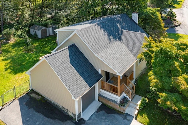 birds eye view of property