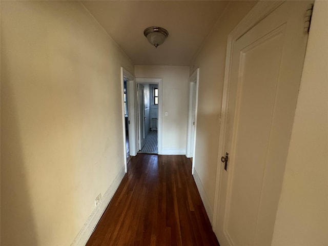 42 Pondfield Rd W Unit 6C, Bronxville, NY 10708 - hall with dark wood-style floors and baseboards