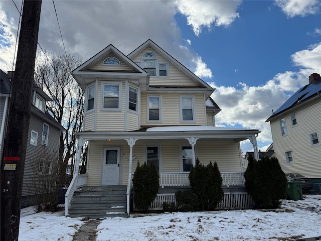 view of front of property with covered porch