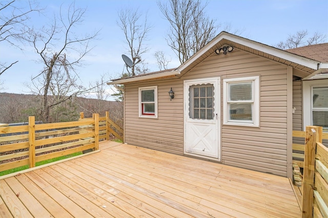 view of wooden deck