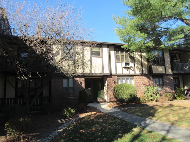 view of front of property with cooling unit