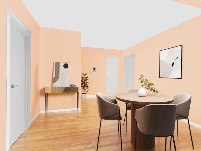 dining room with light hardwood / wood-style floors