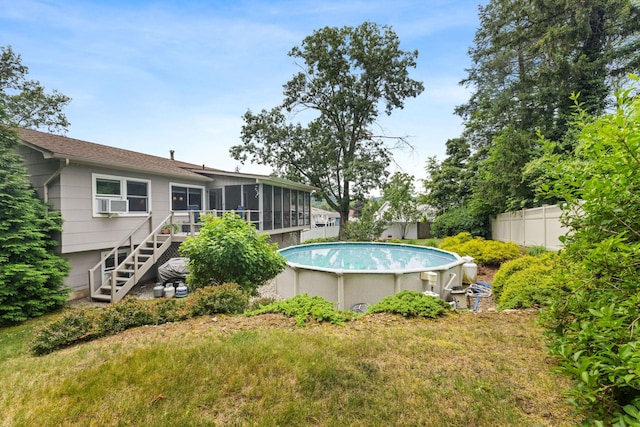 27 Stubbe Dr, Stony Point, NY 10980 - outdoor pool featuring a sunroom and stairs