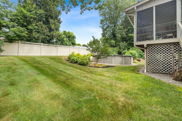 27 Stubbe Dr, Stony Point, NY 10980 - view of yard with a sunroom and a covered pool
