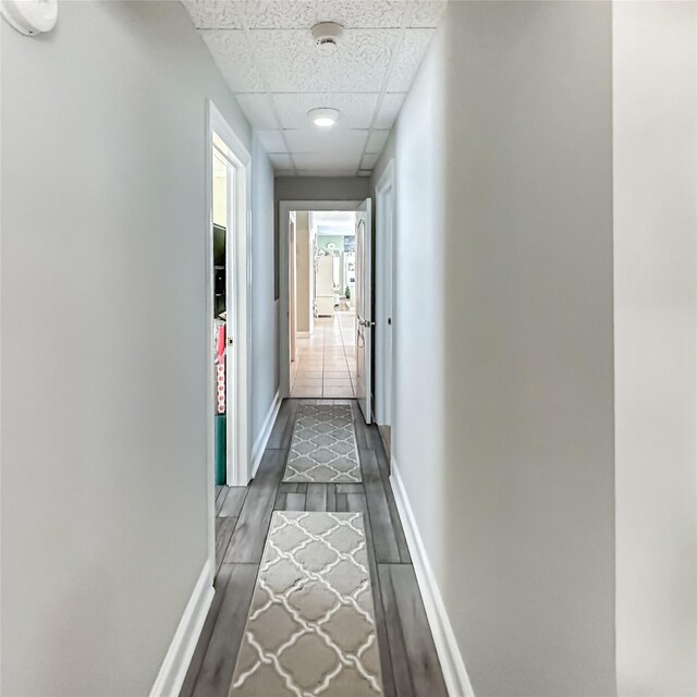 37 Woodcock Mtn Rd, Washingtonville, NY 10992 - hallway with baseboards and a paneled ceiling