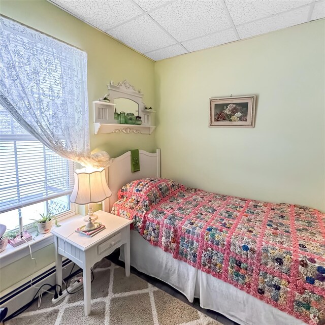 37 Woodcock Mtn Rd, Washingtonville, NY 10992 - bedroom with a paneled ceiling and baseboard heating