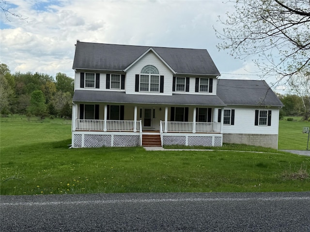 37 Woodcock Mtn Rd, Washingtonville, NY 10992 - view of front of home featuring a porch and a front yard