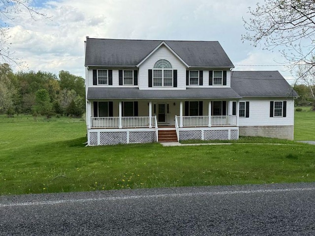 37 Woodcock Mtn Rd, Washingtonville, NY 10992 - view of front of property with a porch and a front lawn