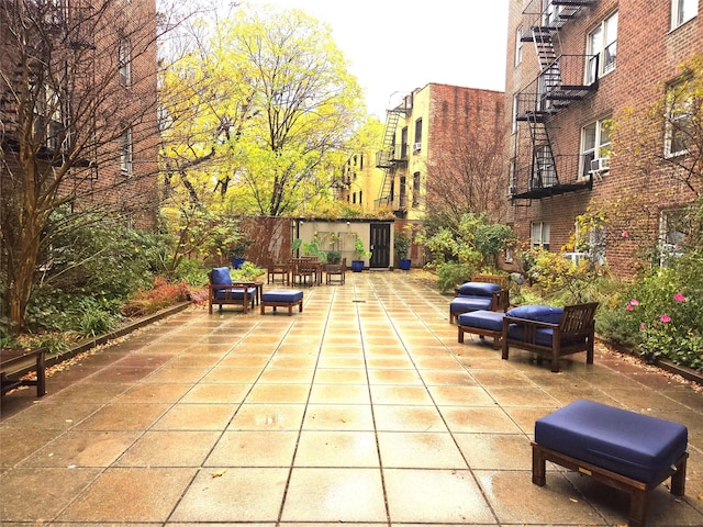 view of patio with cooling unit