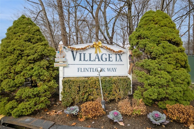 view of community sign