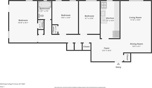 3555 Kings College Pl Unit 1H, Bronx, NY 10467 - view of layout