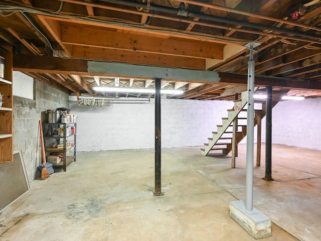989 State Route 17k, Montgomery, NY 12549 - unfinished basement featuring stairway