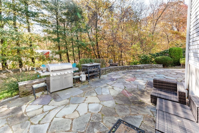view of patio / terrace featuring area for grilling