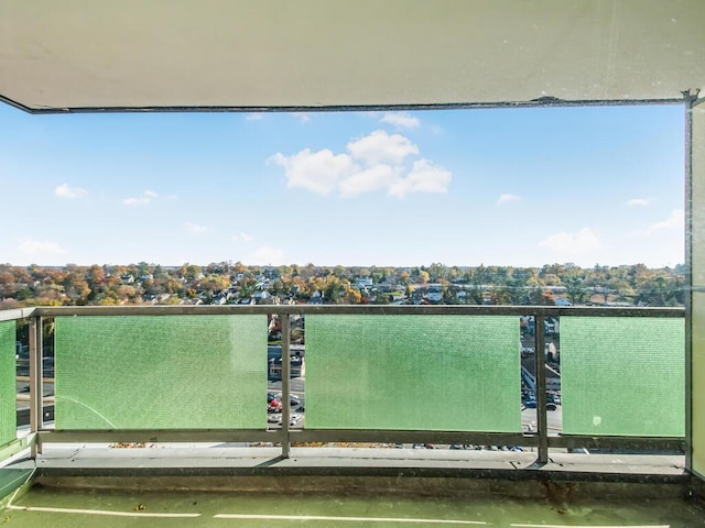 view of dock with a balcony