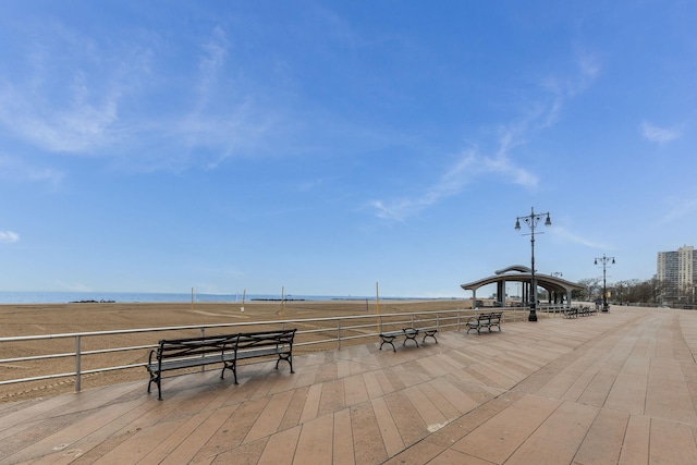 view of community featuring a water view