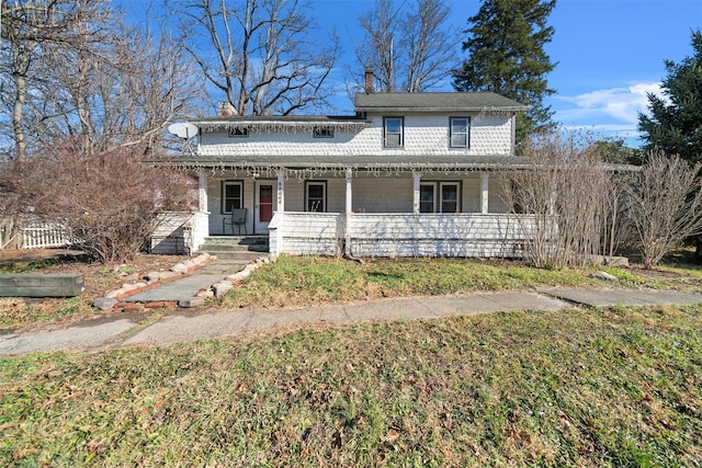 view of front facade featuring a porch