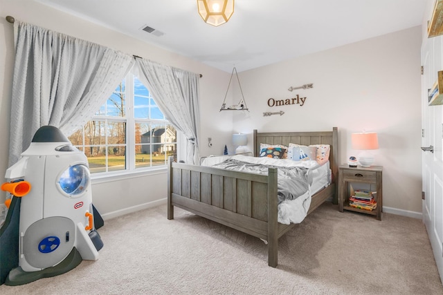 view of carpeted bedroom