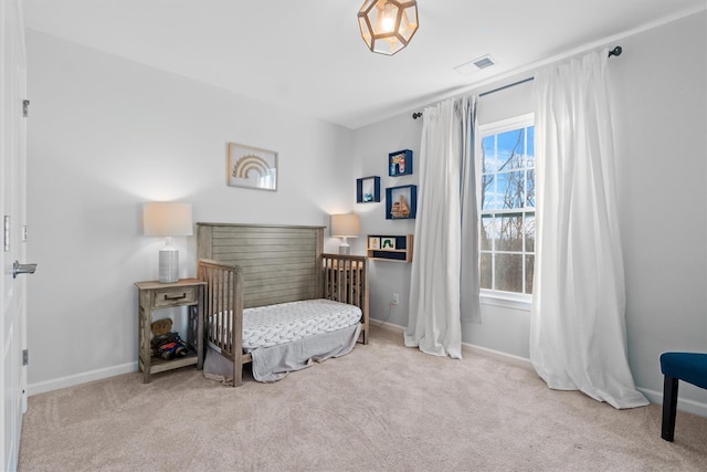 sitting room with light carpet