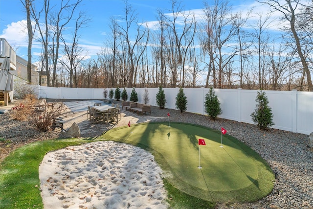 view of yard with a patio area