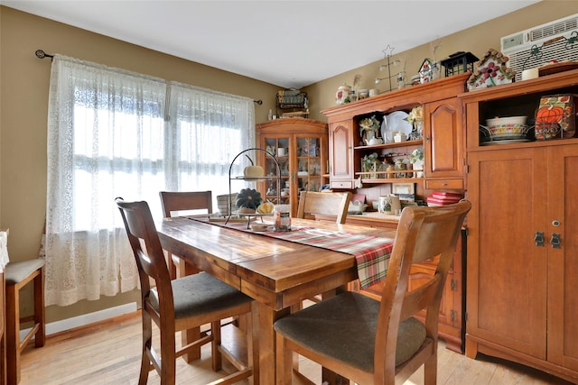 dining area featuring light hardwood / wood-style floors