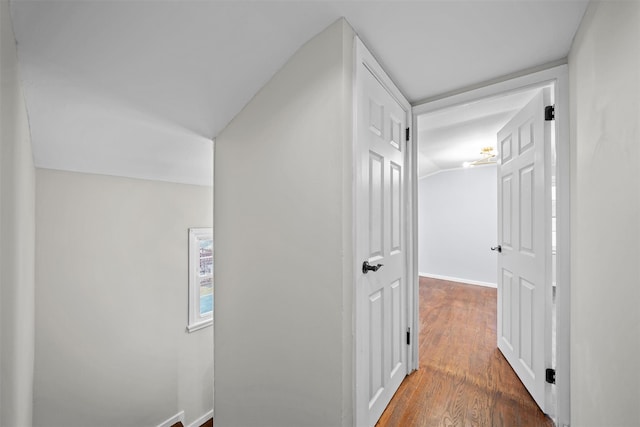 hallway featuring wood finished floors