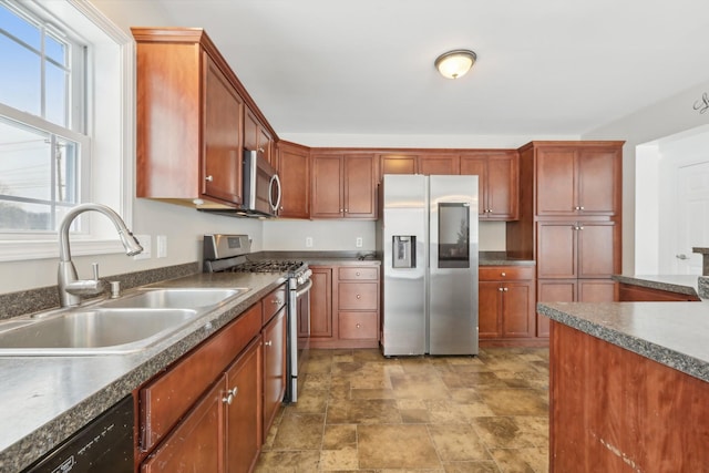 kitchen with stainless steel appliances and sink