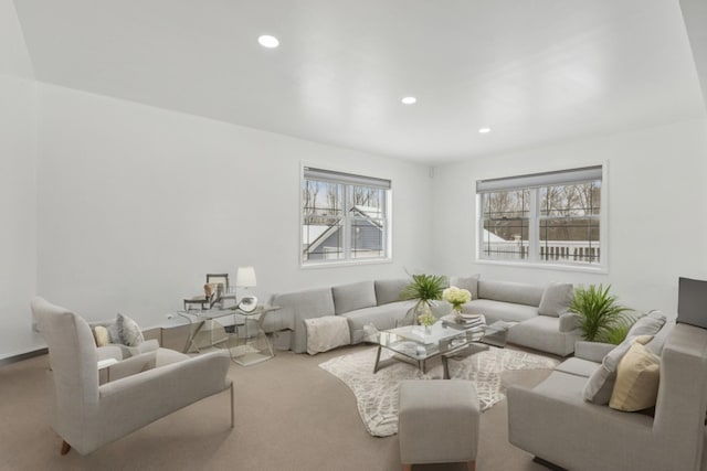 view of carpeted living room