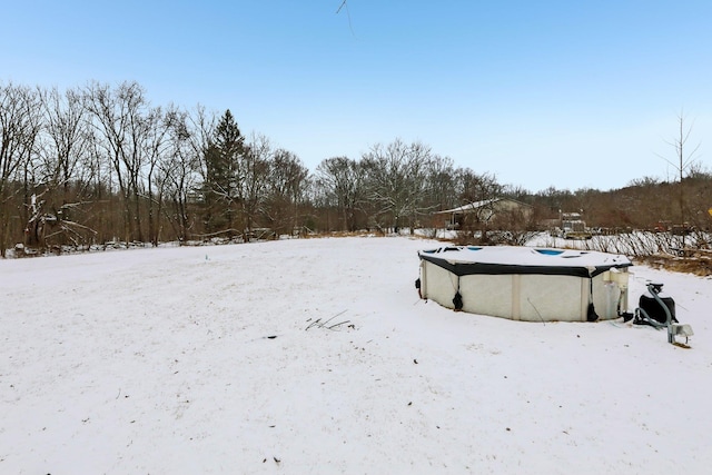 view of snowy yard