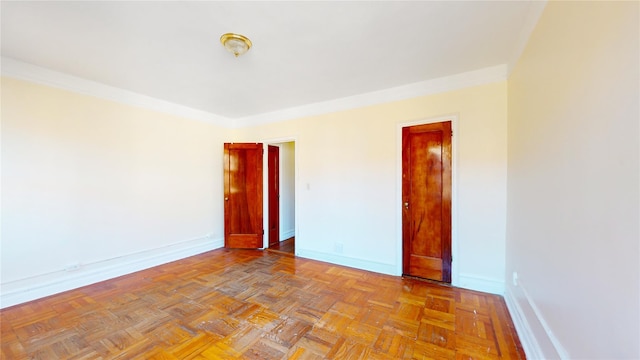 empty room featuring light parquet floors