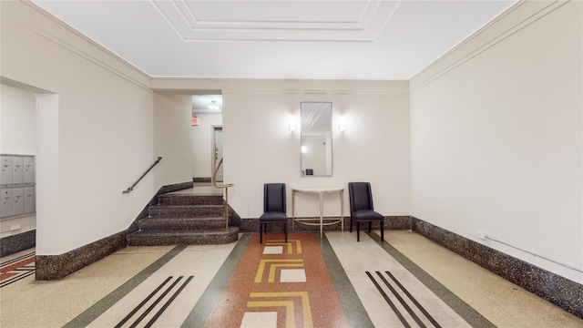3000 Valentine Ave Unit 4E, Bronx, NY 10458 - lobby with stairway and ornamental molding