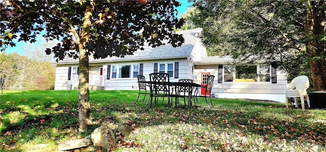 398 Main St, Hurleyville, NY 12747 - view of front facade with a front yard and roof with shingles