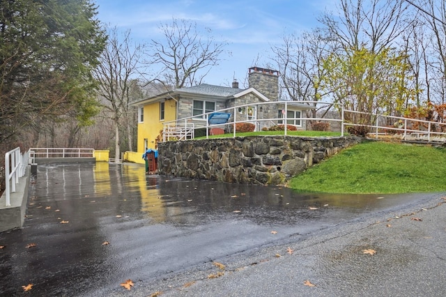 exterior space with volleyball court