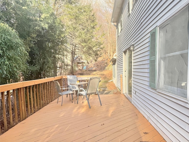 view of wooden terrace