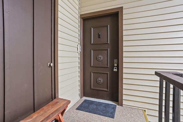 view of doorway to property