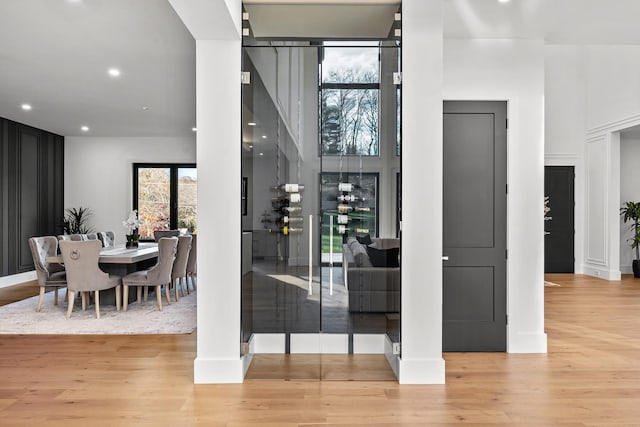 interior space featuring light hardwood / wood-style floors