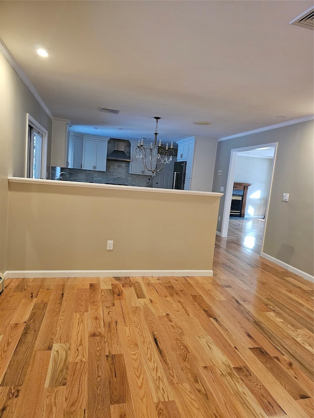 hall featuring wood walls