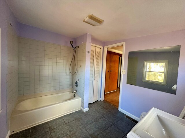 6 Hemlock Rd, South Salem, NY 10590 - bathroom featuring shower / bath combination, baseboards, and a sink